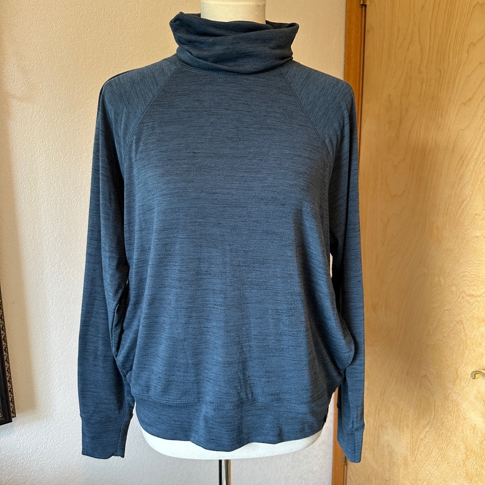 Women's Blue Cowl Top by Prana Size Medium
